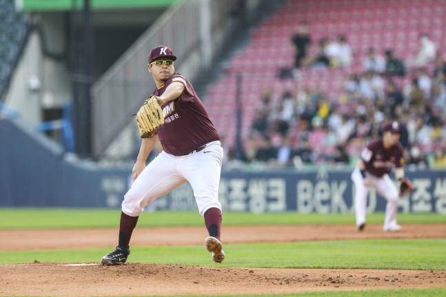 후라도의 투구 장면. /사진=키움 히어로즈