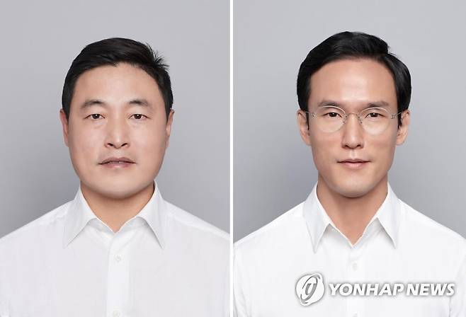 한국앤컴퍼니 조현식 고문(왼쪽)과 조현범 회장. [한국타이어앤테크놀로지 제공. 재판매 및 DB 금지] photo@yna.co.kr