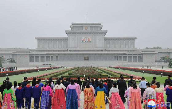 North Korea commemorates the 78th anniversary of the establishment of its ruling communist party on Oct. 10, as seen in this photo released by the North's state-run Korean Central News Agency. [YONHAP]