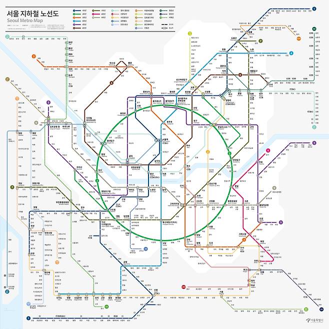 서울 지하철 최종 노선도 [서울시 제공]