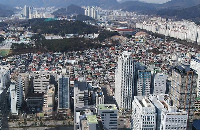 성산구 중앙동 일원 상업지역. 창원시 제공