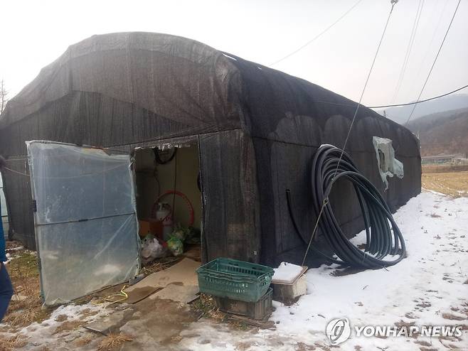 2020년 12월 잠자다 얼어 죽은 캄보디아 여성 근로자 속헹씨가 거주했던 기숙사 [김달성 목사 제공]