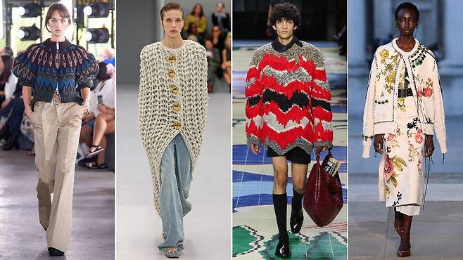 (왼쪽부터) 사카이, 로에베, 보테가 베네타, 에르뎀