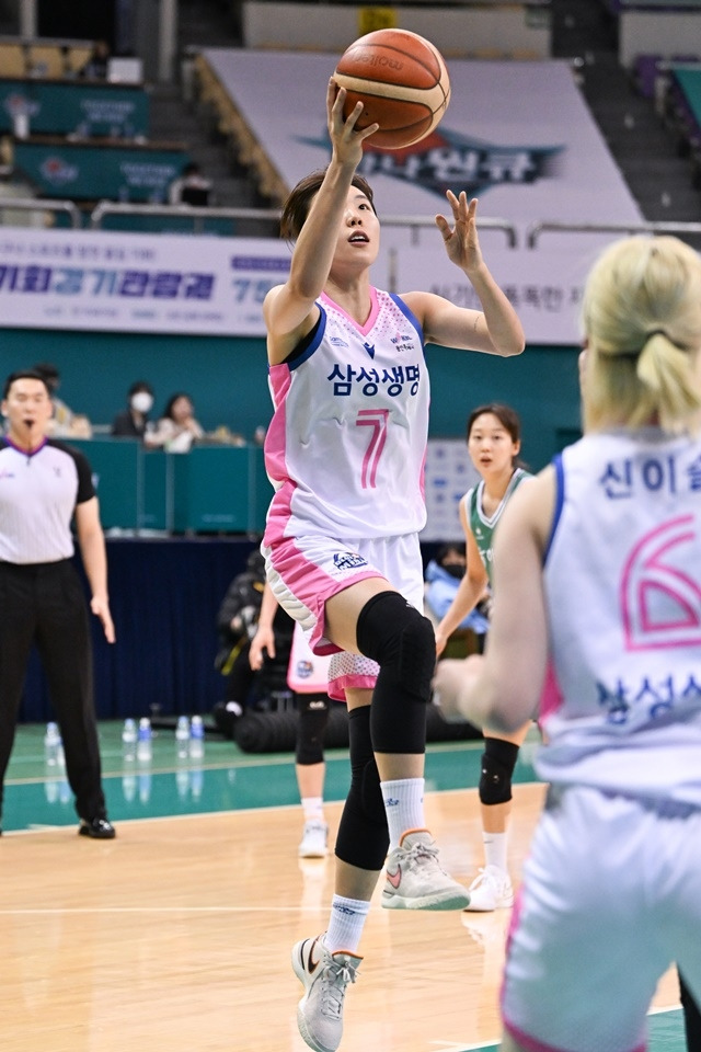 강유림도 하나원큐전에서 삼성생명의 승리 주역 중 하나다. 사진=WKBL 제공