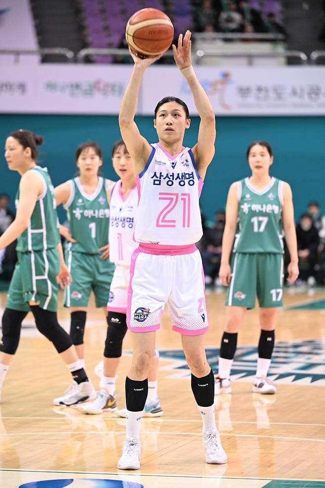 삼성생명의 이해란 [WKBL 제공. 재판매 및 DB 금지]