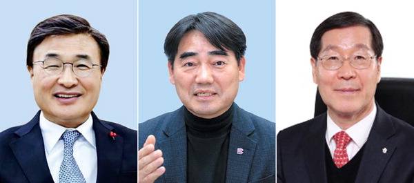 왼쪽부터 김대식, 이성권, 김장실