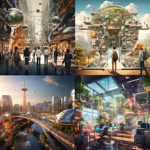 미드저니를 통해 그린 미래 인공지능이 지배하는 세상. /사진=미드저니, 나원식 기자