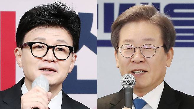 한동훈 국민의힘 비상대책위원장과 이재명 더불어민주당 대표./뉴스1