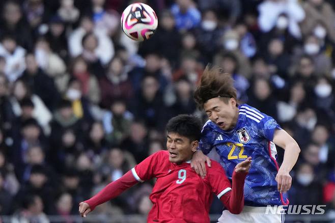 [도쿄=AP/뉴시스]일본축구대표팀, 태국에 5-0 대승. 2024.01.01.