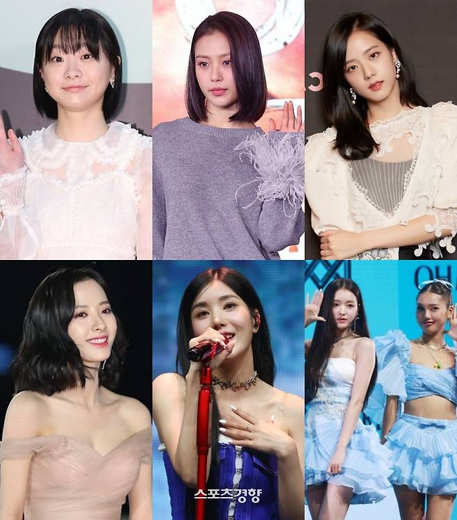 김다미, 고민시, 블랙핑크 지수, 우주소녀 보나, 권은비, 오마이걸 유아-미미