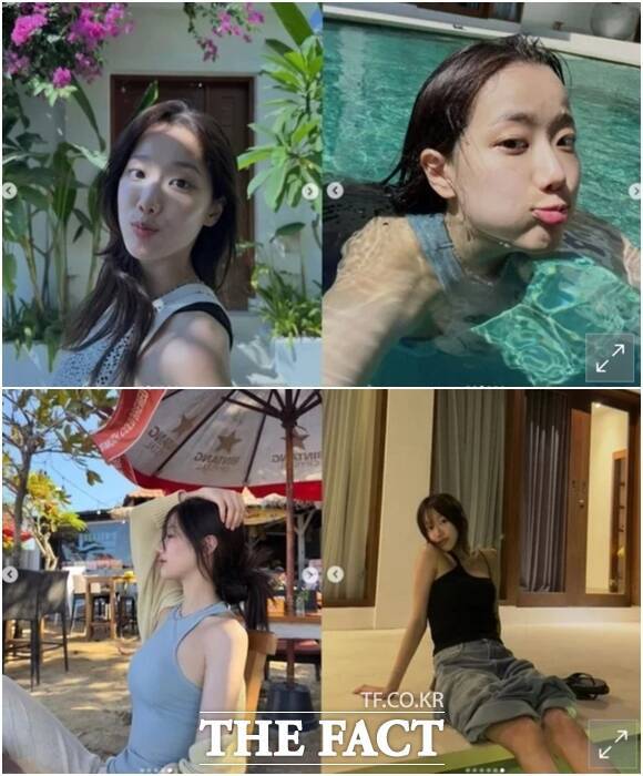 이나은의 SNS에 게재됐던 발리 여행 사진. 해당 사진들은 현재 삭제되어 있다. /온라인 커뮤니티