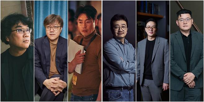 1000만 영화를 배출한 감독들. 봉준호(왼쪽부터), 최동훈, 류승완, 연상호, 이병헌, 양우석 감독. 사진제공=CJ ENM, 케이퍼필름, 롯데엔터테인먼트, 넷플릭스