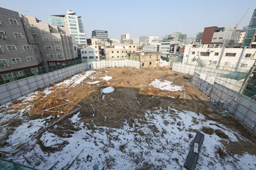 서울 성동구에 위치한 태영건설의 성수동 개발 사업 부지 모습. 연합뉴스