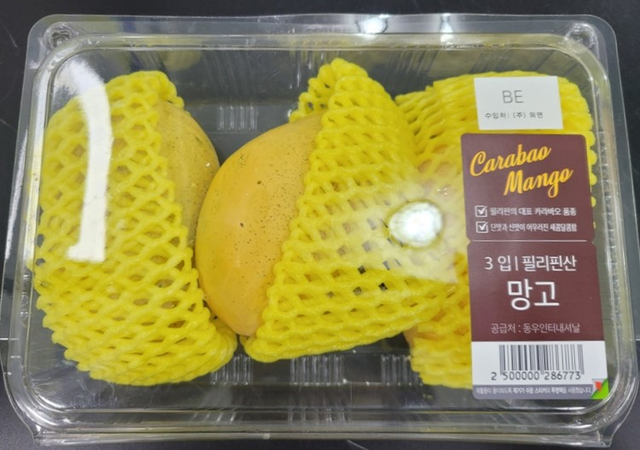 기준치가 넘는 잔류농약이 나온 필리핀산 망고. 식약처 제공