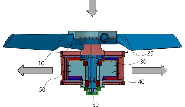 우수AMS가 개발한 WAPS 중 축방향 자속모터에 적용된 ‘축방향모터가 적용된 테일로터에서의 냉각 구조’ 특허 출원사진 (사진=우수AMS 제공) *재판매 및 DB 금지
