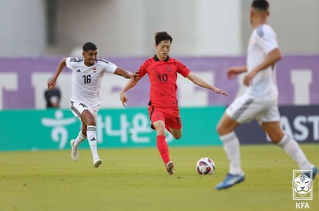 [서울=뉴시스] 한국 남자 축구 대표팀의 미드필더 이재성. (사진=대한축구협회 제공) *재판매 및 DB 금지