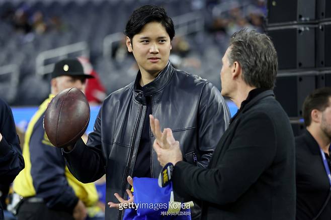 NFL LA 램스 경기를 지켜보러 방문한 오타니 쇼헤이. 사진=게티이미지