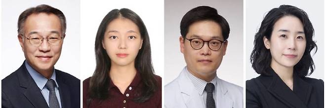 왼쪽부터 박은철 교수, 박유신 연구원, 이찬주 교수, 송인선 간호사