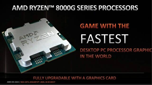 AMD 데스크톱PC용 라이젠 8000G 시리즈 프로세서. (사진=AMD)