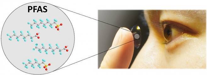 콘택트렌즈를 착용하면 과불화화합물(PFAS)이&nbsp;전신에 축적되는 것으로 나타났다. 고려대 제공.