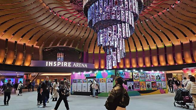 인천 영종도 모히건 인스파이어 엔터테인먼트 리조트 내부에 조성된 전용 공연장 '인스파이어 아레나'. 약 1만5000명을 수용할 수 있다./영종도=이은영 기자