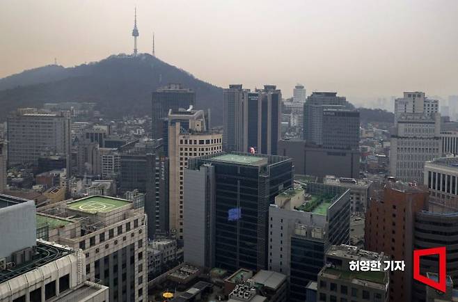 서울 도심의 오피스 빌딩 밀집 지역.   사진=허영한 기자 younghan@