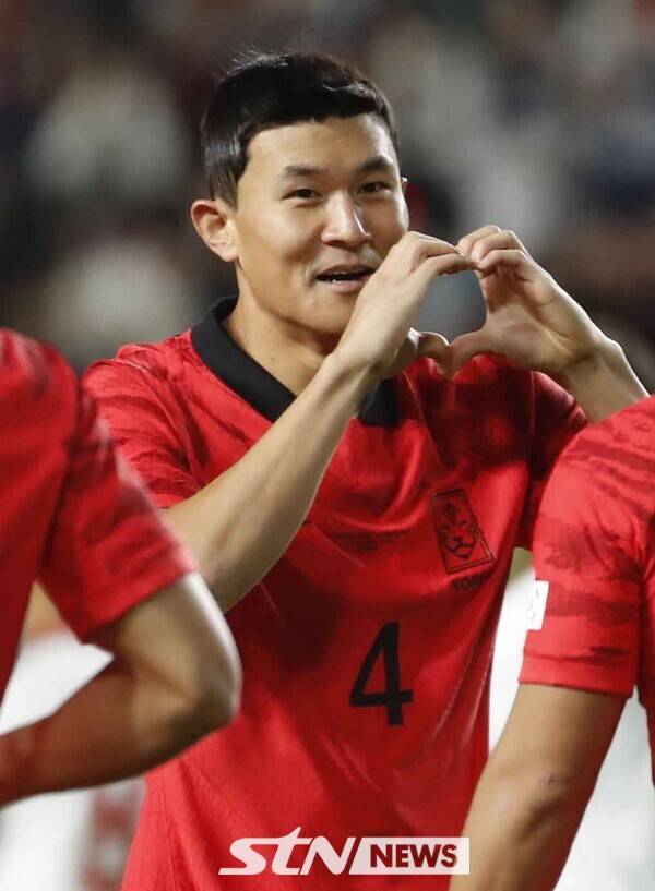한국 국가대표 센터백 김민재. 사진┃뉴시스