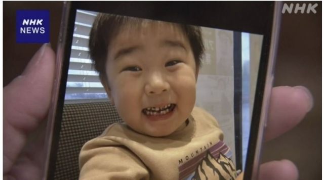 일본 지진으로 화상을 입었지만 제대로 치료를 받지 못하고 끝내 목숨을 잃은 5살 가나토군. 일본 NHK 보도화면 캡처