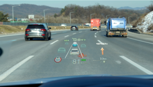 프로젝터 타입 HUD / 사진=현대모비스