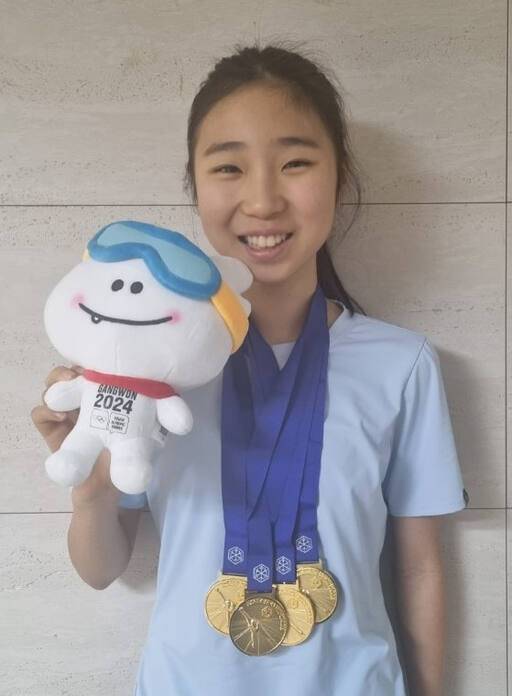 제105회 전국동계체육대회 스피드스케이팅 여초부 4관왕 정예진.선수 본인 제공