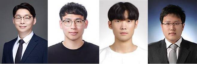 왼쪽부터 교신저자 윤영수 교수, 제1저자 강동혁·박민혁 석박사통합과정생, 이정훈 연구교수(사진=고려대 제공)