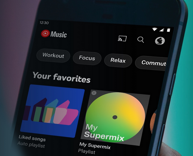 유튜브뮤직. 유튜브 홈페이지 캡처