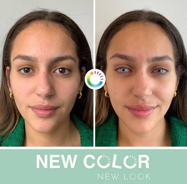 눈동자 색을 바꾼 여성의 모습이 담긴 틱톡 영상이 조회수 1600만회를 넘겼다./ ‘new color flaak’ 인스타그램 캡처