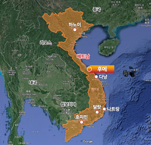 KX그룹이 대단위 골프 리조트를 조성할 예정인 베트남 후에성. KX그룹