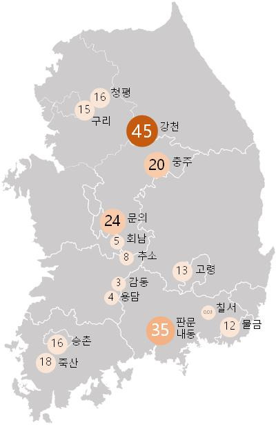 작년 여름 수생태계 지점별 초미소남세균 비율 [환경부 제공. 재판매 및 DB 금지]