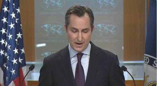 매슈 밀러 미 국무부 대변인이 17일(현지시간) 브리핑에서 북한을 향해 대화에 복귀하라고 촉구했다. 사진=뉴시스