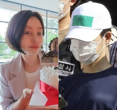 ‘출근길 옛 연인 스토킹 살해’ 피해자 B씨의 생전 모습(왼쪽), 가해자 A(31) 씨 (사진=SNS, 뉴시스)