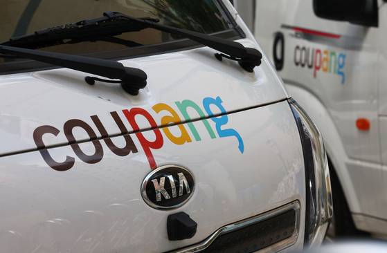 Coupang's delivery vehicles [YONHAP]