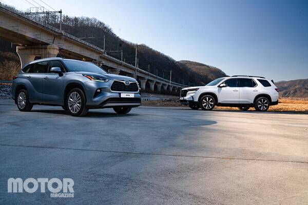 토요타 하이랜더, 혼다 파일럿&nbsp; 사진 모터매거진 최재혁 기자