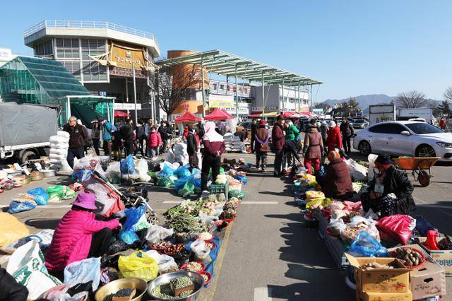 시끌벅적하게 좌판이 펼쳐진 강화풍물시장. ⓒ박준규
