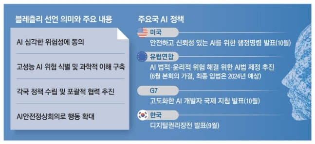 전 세계적으로 AI패권 경쟁이 치열하다. 주요국들은 자국 기업 주도의 기술 개발에 속도를 높이는 한편 규제 틀 마련에도 공을 들이고 있다. 그래픽은 작년 11월 기준. 매경DB