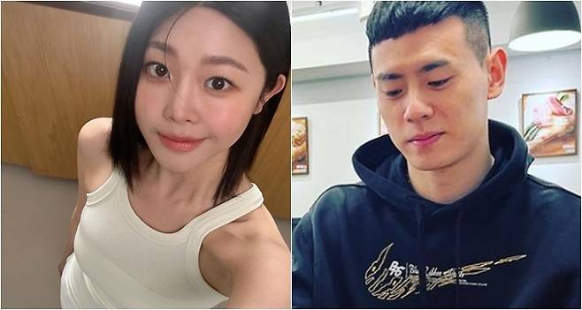 사진=왼쪽부터 최혜선, 이관희 공식 계정