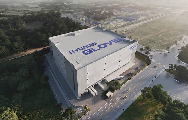 A projected image of Hyundai Glovis' global distribution center near Incheon Airport (Hyundai Glovis)