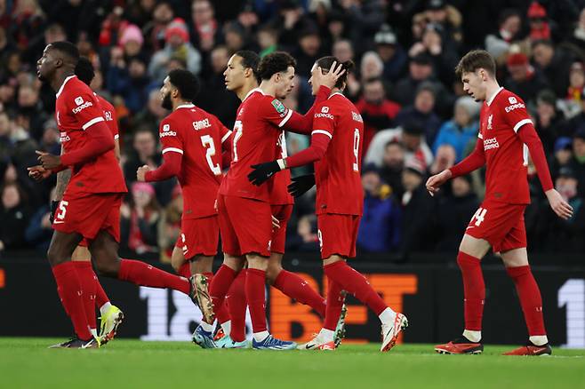 풀럼에 2-1 역전승을 거둔 리버풀. Getty Images