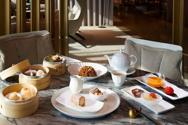&nbsp;JW 메리어트 호텔 서울 더라운지의 딤섬 세트 / JW 메리어트 호텔 서울