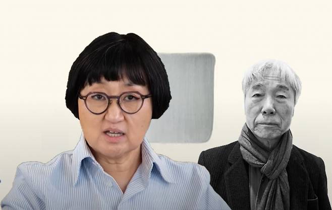 노희영(왼쪽) 식음연구소 대표와 이우환 작가 [KBS 방송화면 캡처]