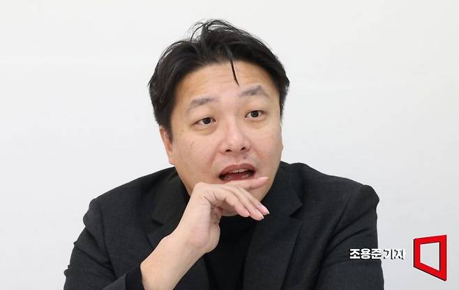 조성주 새로운 선택 공동대표가 아시아경제와 인터뷰를 하고 있다. 사진=조용준 기자 jun21@