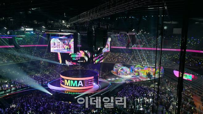 국내 1호 다목적 공연장인 인천 영종도 ‘인스파이어 아레나’에서 지난달 2일 열린 뮤직 멜론 어워드. (사진=인스파이어 엔터테인먼트 리조트)