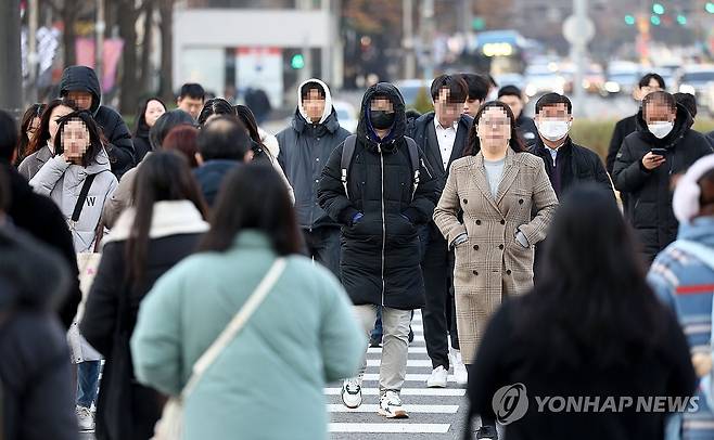 시린 출근길 [연합뉴스 자료사진]