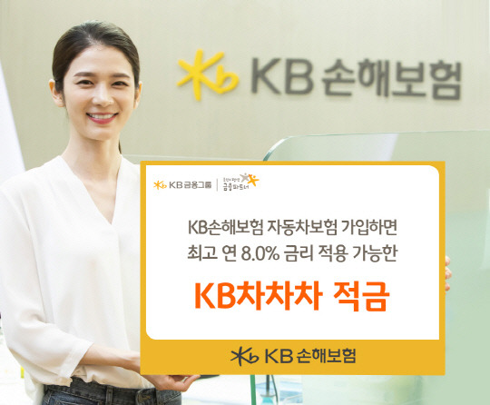 KB손해보험이 KB국민은행과 제휴 상품 'KB차차차 적금'을 출시했다. <KB손보 제공>